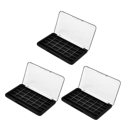 WOONEKY 3stücke Teiliges Makeup Tray Für Augen Und Lippen Leere Fächer Palette Für Lidschatten Und Lippenstift Praktische Make-up Aufbewahrung Für Unterwegs Mit Transparentem Deckel von WOONEKY