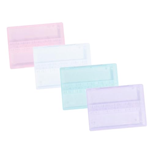 WOONEKY 4stücke Aufbewahrungsbox Für Nagelbohrer Box Für Nagelschleifköpfe Organizer Für Nagelbohrer Maniküre-polierkopf-box Für Weibliche Maniküre-bohrer Aus Hochwertigem von WOONEKY