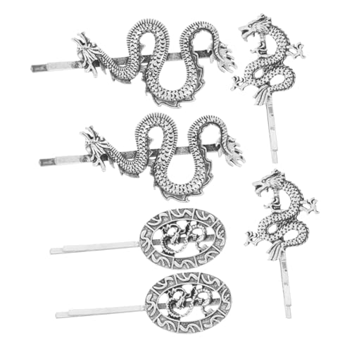 WOONEKY 6stücke Drachen Haarnadel Punk Metall Bobby Pins Kopfschmuck Für Frauen Mädchen Teenager Haarspangen Stilvolle Clips Für Halloween Tanz Cosplay von WOONEKY