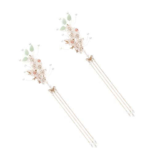 WOONEKY Haarklammer Damen Haarspange Schöner Kopfschmuck Haarspange Haarnadel Retro Stil Weiß von WOONEKY