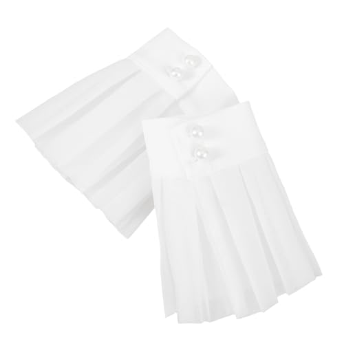 WOONEKY Elegante Falsche Ärmelmanschetten Aus Weißer Spitze Handgelenkmanschetten Für Kleid Cosplay Party Fotos Abschlussball Hochzeitsdekor von WOONEKY