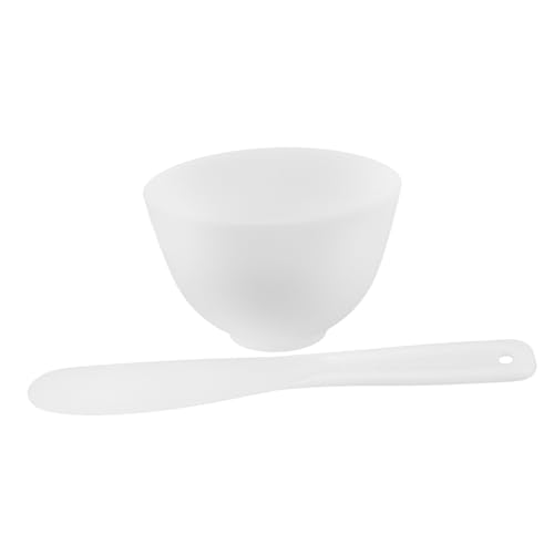 WOONEKY 1 Satz DIY Gesichtsmaske Set Silikon Mischschüssel und Spatel für Hautpflege Wiederverwendbar zur Haut für Zuhause und Unterwegs Teiliges Kit von WOONEKY