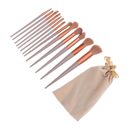 WOONEKY 1satz Teiliges Kosmetik Pinselset Für Make-up Hochwertige Pinsel Für Blusher Lidschatten Concealer Und Foundation Inklusive Stylischem Stoffbeutel Für Damen Für Unterwegs von WOONEKY