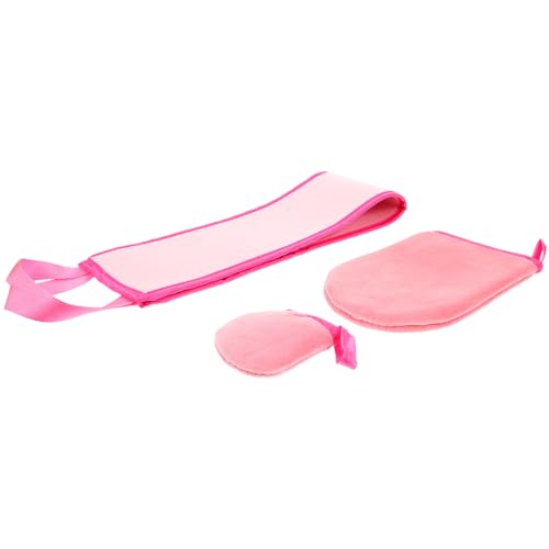 WOONEKY 1 Satz Selbstbräuner Handschuh mit Rückenapplikator Eincremehilfe für Damen für Lotionen und Gels Fingerkappen für Gleichmäßiges Auftragen Sicher für Haut Praktische Anwendung für von WOONEKY