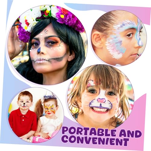 WOONEKY 1 Schachtel Farben Umweltfreundliche Gesichtsfarbe Crayons Glatte Textur Ergonomisch Für Halloween Cosplay Bodypainting Leicht Zu Verwendende Face Paint Stencils Kit Langanhaltende von WOONEKY
