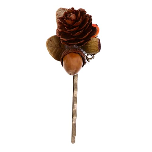 WOONEKY 1stück Vintage Handmade Simulation Hair Clip Für Mädchen Herbst Winter Haarschmuck Mit Stilvollem Design Für Partys Und Tägliches Tragen von WOONEKY