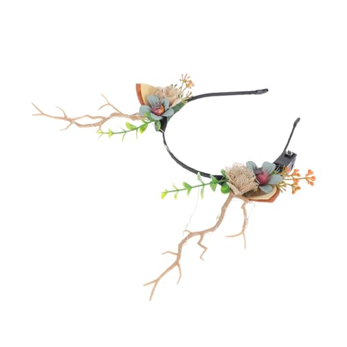 WOONEKY 1 Stück Deer Horn Glowing Hairband Party Accessoire für Festivals Festliche Kopfbedeckung Hochwertiges Langlebiges Material Einzigartiges Design für Fröhliche Anlässe von WOONEKY