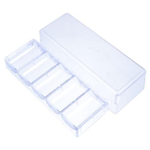 WOONEKY Aufbewahrungsbox Für Mahjong-Chips Mit Klassenfächern Organizer Für Kleine Teile Transparent Leicht Und Kompakt von WOONEKY