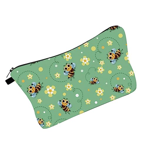 WOONEKY wasserdichte Kosmetiktasche Mit Bienenmuster Multifunktionale Reise Toilettentasche Für Make up Und Pflegeprodukte Perfekt Für Damen Und Herren von WOONEKY