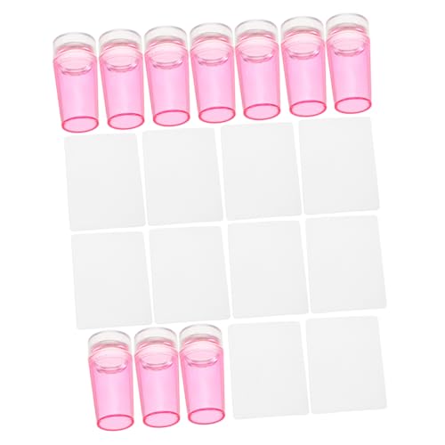 WOONEKY 10 Sätze Nagelart Stempel mit Silikon und Schabern Transparentes Diy Maniküre Werkzeug für Nail Art und Französische Designs für Zuhause und Salons WOONEKY 10 Sätze Nagelart Stempel mit Silikon und Schabern Transparentes Diy Maniküre Werkzeug für Nail Art und Französische Designs für Zuhause und Salons von WOONEKY