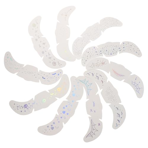 WOONEKY 10 Stück Halloween Gesichtstattoo Freckle Sticker Selbstklebend Realistische Sommersprossenähnliche Temporäre Make-up Gesichtspatches Für Festival Cosplay Hautfreundlich von WOONEKY