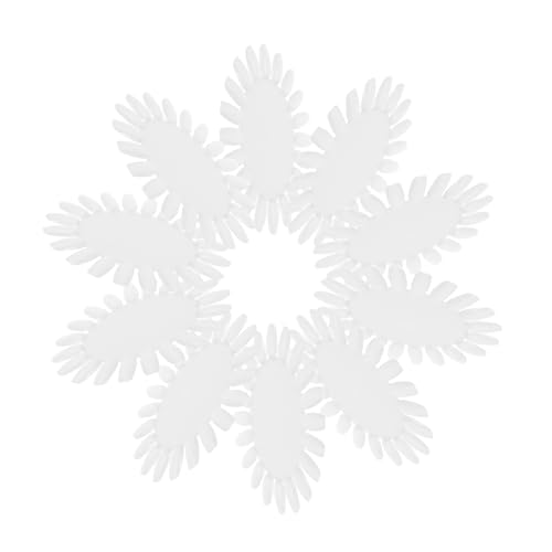 WOONEKY 10 Stück Nail Polish Display Wheel Teiliges Beige Acryl Nagelkunst Übungsrad mit Spitzen pro Platte für Salon und Zuhause Nagellack Farbpräsentation von WOONEKY