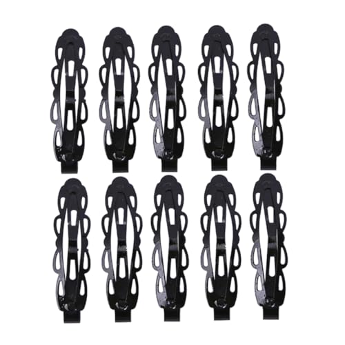 WOONEKY 10 Stück Schwarze Haarclips aus Einfache Haarklammern für Mädchen für Haarstyling Accessoire von WOONEKY