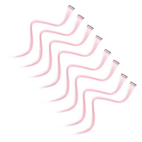 WOONEKY 10 Stück Teiliges Haarteil aus Hitzebeständigem Kunstfaser Gerade Extensions Einflechten und Stylen für Frauen und Mädchen Schonend und Vielseitig für Alltag und Festtage von WOONEKY