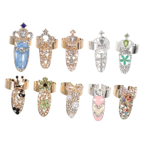 WOONEKY 10 Stück Teiliges Punk Ringe für Damen Verstellbare Knuckle Ringe mit Strasssteinen Langlebig Schmuckstücke für Partys und Besondere Anlässe WOONEKY 10 Stück Teiliges Punk Ringe für Damen Verstellbare Knuckle Ringe mit Strasssteinen Langlebig Schmuckstücke für Partys und Besondere Anlässe von WOONEKY