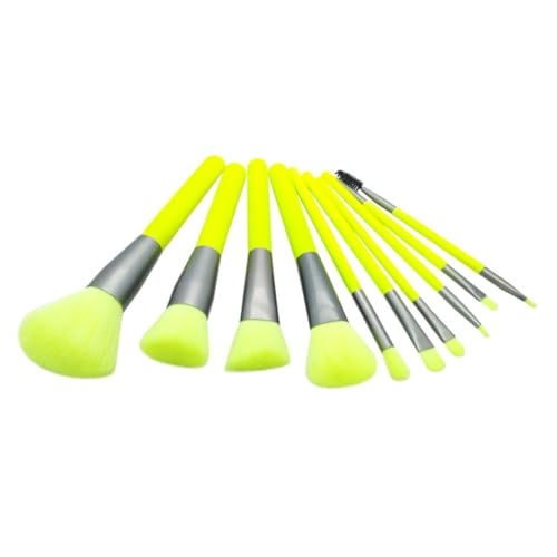 WOONEKY 10stücke Teiliges Set Aus Kunstfaserpinseln Kosmetikwerkzeugset Für Make-up Beauty-tools Für Frauen Und Mädchen Grün Langlebig Und Einfach Zu Reinigen von WOONEKY