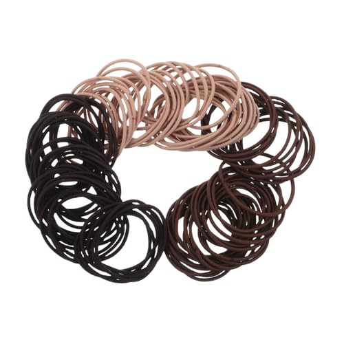 WOONEKY 100 Stück Nahtlose Dünne Haargummis für Bequeme und Haarfreundliche Mini Haarbänder für Mädchen Vielseitige Haarschmuck für Alltag von WOONEKY