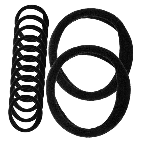 WOONEKY 100stücke Schwarze Weiche Haargummis Elastische Haargummis Für Dickes Haar Für Frauen Und Mädchen Haarseile Mit Guter Elastizität Pferdeschwanzhalter Für Festen von WOONEKY