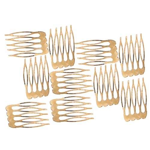 WOONEKY 10stücke Mini Haarkämme Für Hochsteckfrisuren Goldene Seitenkämme Für Für Hochzeiten Und Bastelbedarf Vielseitiges Haarschmuck WOONEKY 10stücke Mini Haarkämme Für Hochsteckfrisuren Goldene Seitenkämme Für Für Hochzeiten Und Bastelbedarf Vielseitiges Haarschmuck von WOONEKY