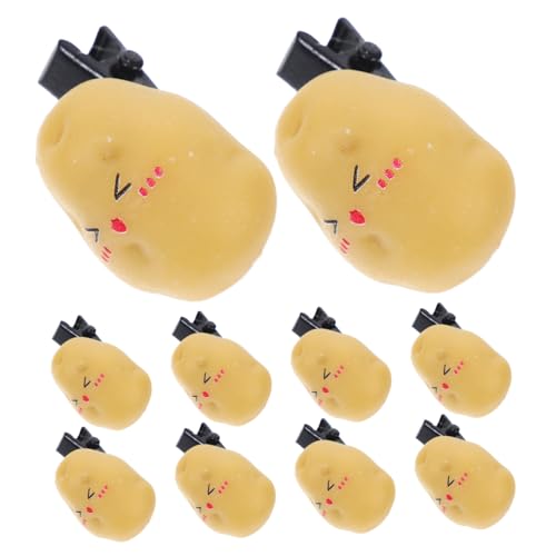 WOONEKY 10stücke Kartoffel-haarspangen Aus Neuartigem Material Realistische Haarspangen Für Junge Mädchen Lustiger Kartoffelkopfschmuck Kreative Aus Lebensmittelmaterial Für Studenten Und von WOONEKY