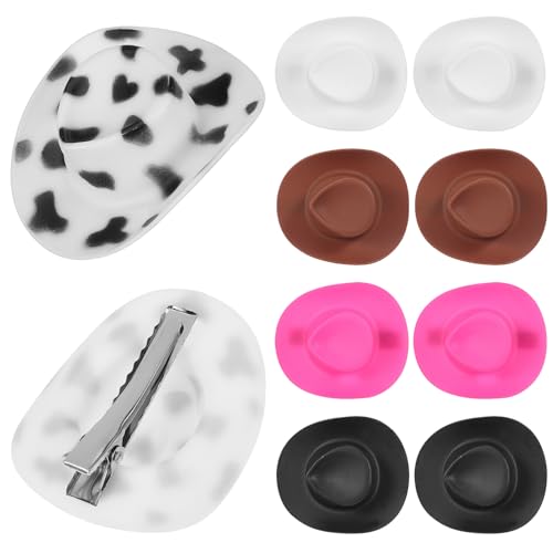 WOONEKY 10stücke Mini Cowgirl Hut Haarspangen Kleine Cowboy Hut Clips Süße Halloween Haarclips Haarschmuck Für Damen von WOONEKY