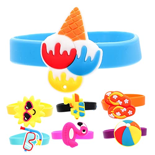 WOONEKY 10stücke Pack Cartoon-armbänder Für Junge Mädchen Aus Silikon Bunte Handgelenksbänder Als Partygeschenke Und Event-handgelenksdekor Sicher Und Zu Tragen von WOONEKY
