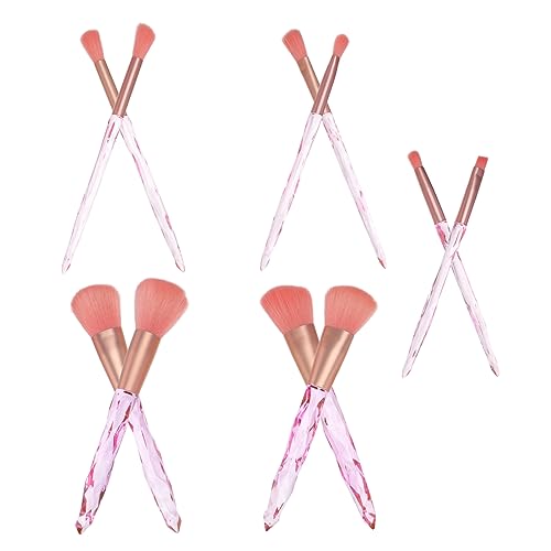 WOONEKY 10stücke Teiliges Kosmetik-pinselset Mit Transparentem Kristallgriff Für Foundation Lidschatten Und Concealer Für Tägliche Und Professionelle Anwendungen Leicht Und WOONEKY 10stücke Teiliges Kosmetik-pinselset Mit Transparentem Kristallgriff Für Foundation Lidschatten Und Concealer Für Tägliche Und Professionelle Anwendungen Leicht Und von WOONEKY