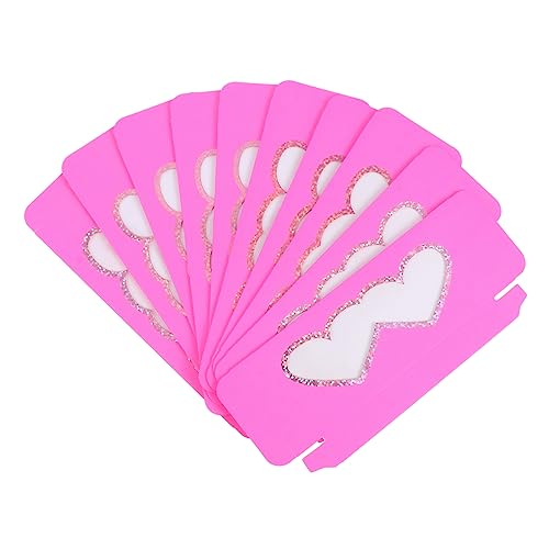 WOONEKY 10stücke Papier Wimpernetui Aufbewahrungsbox Transparentes Fensterdesign Kompakt Für Falsche Wimpern Organisation Und Reisen von WOONEKY