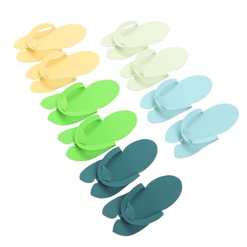 WOONEKY 12 Paare Einweg EVA Slipper Pediküre Einmal Hausschuhe Umweltfreundlich Rutschfest Hotel Gäste Reise Badeschuhe für Damen Herren von WOONEKY