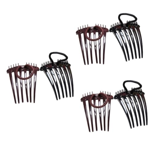 WOONEKY 12 Stk Pferdeschwanz-Accessoires haarschmuck haircharm headpiece hair jewellery brush hair flauschiger Haarkamm Haargummis für Frauen Blumenbrauthaar Kamm einsetzen Damen Haarkamm von WOONEKY