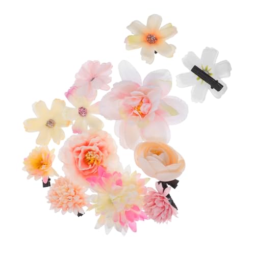 WOONEKY 12stücke Teiliges Set Haarblumen Zum Anklipsen Blumenhaarspange Für Frauen Und Mädchen Leichte Blumennadeln Für Party Hochzeit Und Alltag von WOONEKY