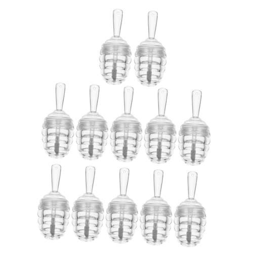 WOONEKY 12 Stück Mini Beehive Lip Gloss Flaschen Leere Lippenbalsam Röhrchen für DIY Lippenpflege und Lippenfarbe Handlich und Auslaufsicher für Reisen und Freizeit von WOONEKY