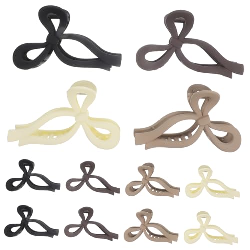 WOONEKY 12stücke Große Haarspangen Mit Schleife Haarklammern Für Damen Haaraccessoires Für Styling Und Organisation von WOONEKY