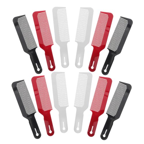 WOONEKY 12 Stück Teiliges Barber Haarschneidekamm mit Ergonomischem Griff Präziser Schnitt für Friseure und Herren Vielseitig Einsetzbar für Styling und Grooming im Vintage Style von WOONEKY