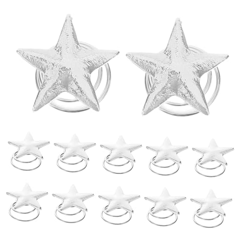 WOONEKY 12 Stück Teiliges Stern Haarspangen Silber Leichte Haarklammern für Frauen Modischer Haarschmuck für Büro Party und Alltag Sicheres Styling und Stilvoller Look von WOONEKY