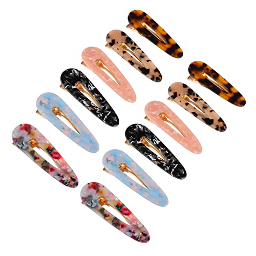 WOONEKY 12stücke Acryl Haarnadeln Damen Haarclips Marmorierung Leopard Haaraccessoires von WOONEKY