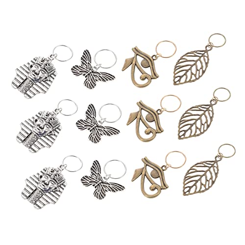 WOONEKY 12stücke Haar Schmuck Für Zöpfe Haarschmuck Mit Manschetten Und Anhängern Geeignet Für Dreadlocks Und Geflochtene Frisuren Elegante Haaraccessoires Für Frauen von WOONEKY