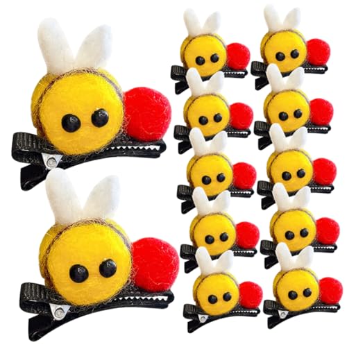 WOONEKY 12stücke Kleine Bienen-haarspangen Für Frauen Mädchen Clip Haarschmuck Leicht Zu Tragen Unifarben Für Tägliche Nutzung Und Reisen von WOONEKY
