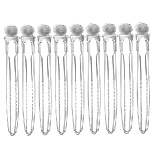 WOONEKY 12stücke Entenschnabel-haarclips Aus Metall Krokodilklemmen Für Friseursalons Zur Haarfixierung Und Styling Für Frauen Und Mädchen in Silber von WOONEKY