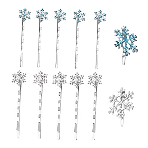 WOONEKY 12stücke Schneeflocken Haarklammern Für Mädchen Weihnachts Haaraccessoires Für Partys Und Festliche Anlässe Und Transparent Süßes Design Für Kinderhaarschmuck von WOONEKY