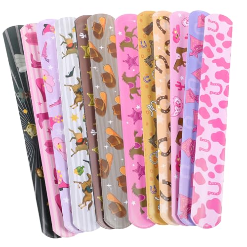 WOONEKY 12stücke Teiliges Western-themen Schnappbänder Für Kinderpartys Kreative Pvc-armbänder Und Leicht Partyzubehör Für Geburtstagsfeiern Und Dekoration von WOONEKY