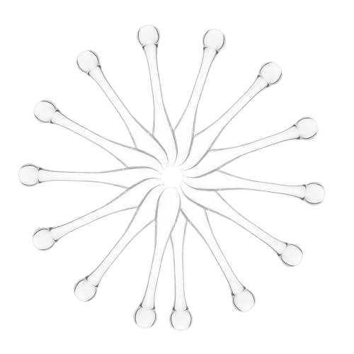 WOONEKY 15 Stück Teiliges Transparente Acryl Kosmetikspatel Gesichtscreme Löffel Beauty Scoop für Sauberes Entnehmen Kompakt und Reisefreundlich Langlebig und Rostfrei für Cremetiegel und von WOONEKY