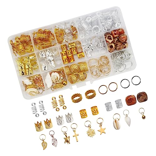 WOONEKY 158stücke Dreadlocks Ringe Haarschmuck Haarverlängerungs Zubehör Für Zöpfe Geeignet Für Hochzeiten Partys Mode-events Einfache Installation Ohne Werkzeuge von WOONEKY