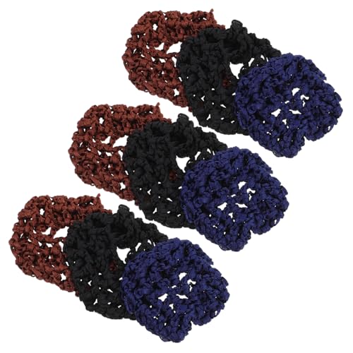 WOONEKY 15stücke Handgeknüpfte Dutt-abdeckungen Aus Häkelarbeit Für Frauen Elastische Ballett-haar-netze Snood-netze Für Balletttänzer Krankenschwestern Bankangestellte von WOONEKY