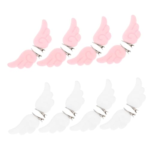 WOONEKY 16 Stück Plüsch Haarklammern Teiliges Flügel Haarspangen Weiche Haarhalter für Schonendes Styling Süße Cosplay Accessoires Fest Haltend Haarbruch Geeignet für Damen und Mädchen von WOONEKY