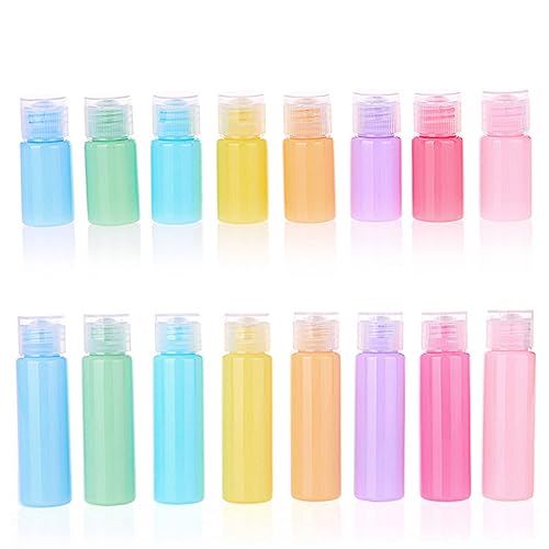 WOONEKY 16stücke Bunte Kunststoffflaschen Mit Clipverschluss Wiederverwendbare Vorratsbehälter Für Kosmetikprodukte von WOONEKY