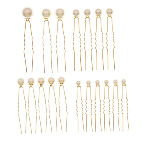 WOONEKY 18stücke Haarnadeln Perlen Für Hochzeit Frisur Haarschmuck Für Frauen Braut Haarspange Hochzeit Haar Essstäbchen Haar Zubehör von WOONEKY