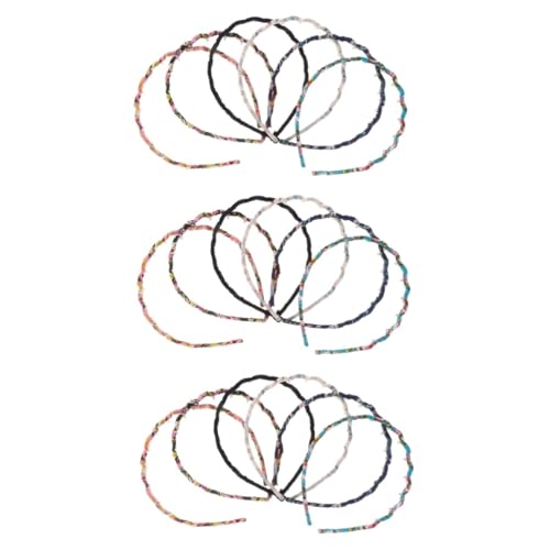 WOONEKY 18 Stk gezahntes Stirnband gewelltes Haarband Haarschmuck Haarband für Männer Zahn Haarkamm party haarreif haarband pink Haarpflegezubehör frauen kopfschmuck Chiffon und Kunststoff von WOONEKY