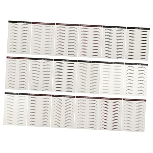 WOONEKY 18 Stücke Augenbrauen Aufkleber Temporäre Brauen Für Natürlichen Look Make-up Brauen Aufkleber Set von WOONEKY