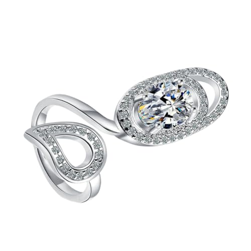 WOONEKY 1Pc Offener Fingernagelring Für Frauen Modischer Ring Mit Strassverzierung Kreatives Design Platinfarbe Dekorativer Nagelschmuck Für Besondere Anlässe WOONEKY 1Pc Offener Fingernagelring Für Frauen Modischer Ring Mit Strassverzierung Kreatives Design Platinfarbe Dekorativer Nagelschmuck Für Besondere Anlässe von WOONEKY